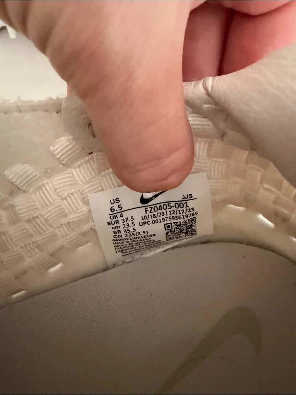 Nike Women's Woven Slip-On Sneaker in Off-White